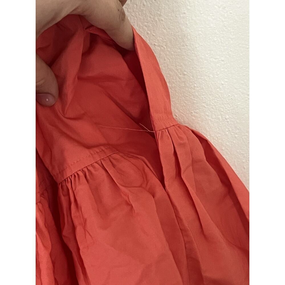 Derek Lam 10 Crosby Tora Tie waist Mini Dress Orange Coral NWTA Tiered V Neck 2 - Picture 5 of 12
